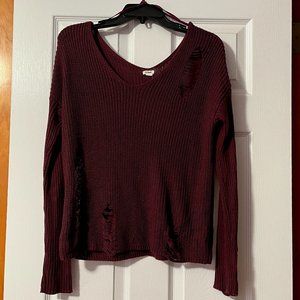 Garage Oversized Distressed Sweater